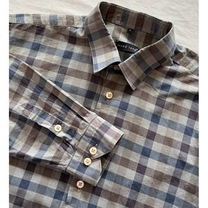 Jared Lang Men's Plaid Long‎ Sleeve Button Down Shirt XL